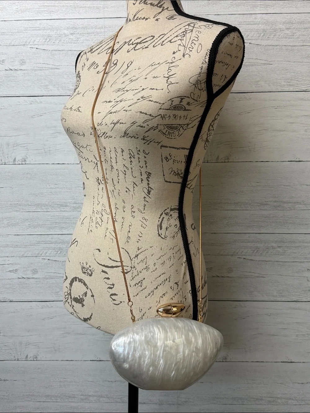 NWT Pearlescent Marbled Evening Clutch with Gold Accent by Urban Expressions